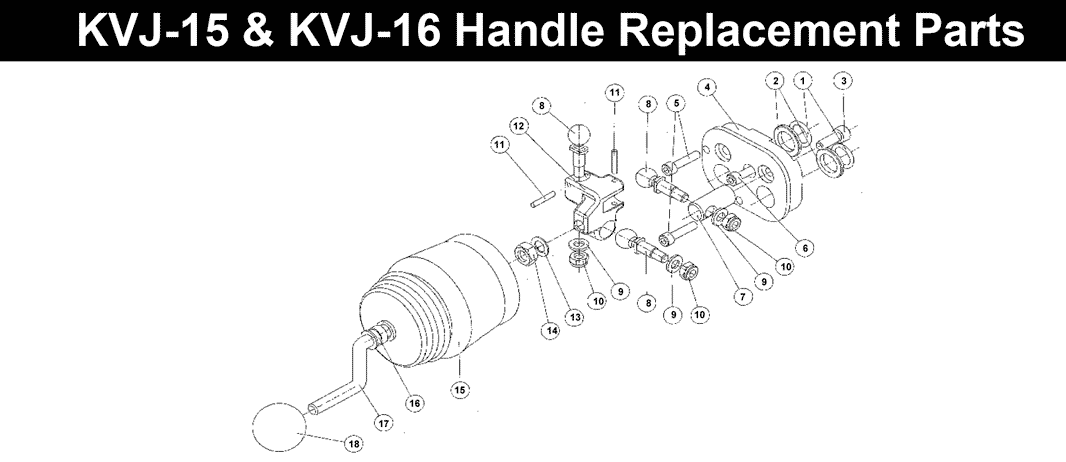 KVJ-15 & KVJ-16 Handle Replacement Parts