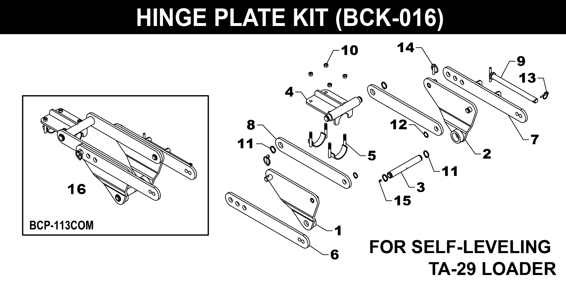 BCK-016 Hinge Plate Kit