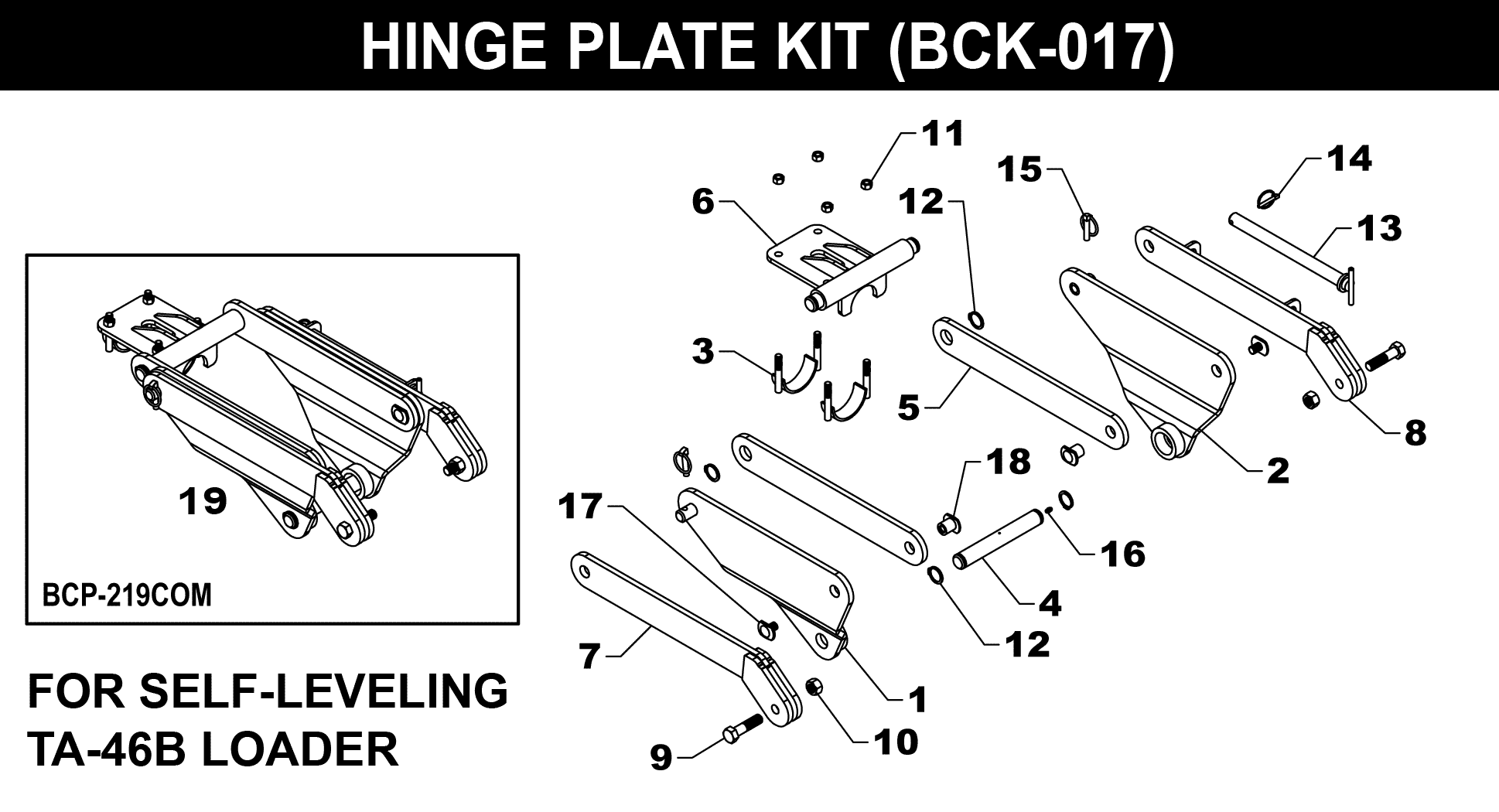 BCK-017 Hinge Plate Kit