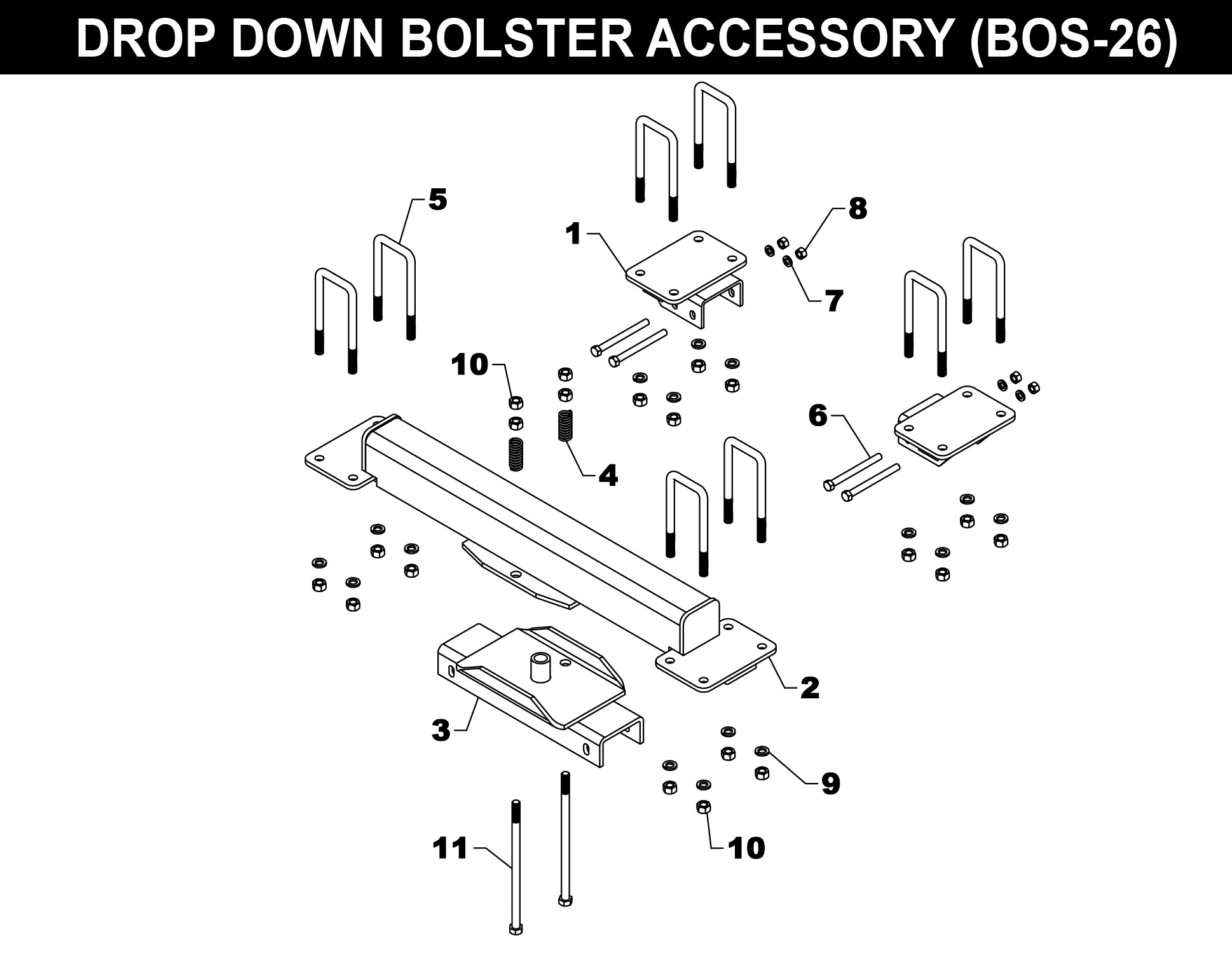 Drop Down Bolster Accessory Set - BOS-26