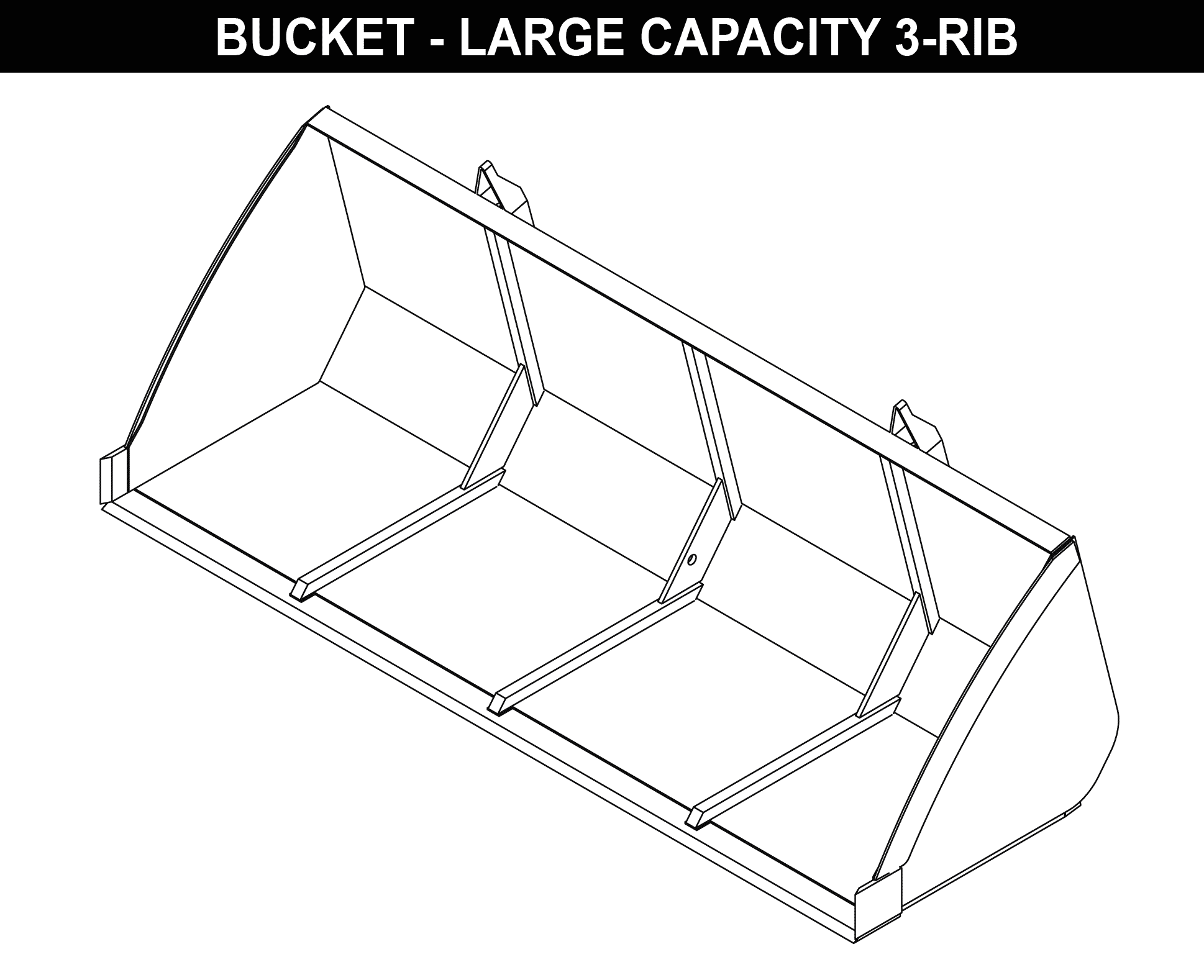 Bucket-Large Capacity 3-Ribs