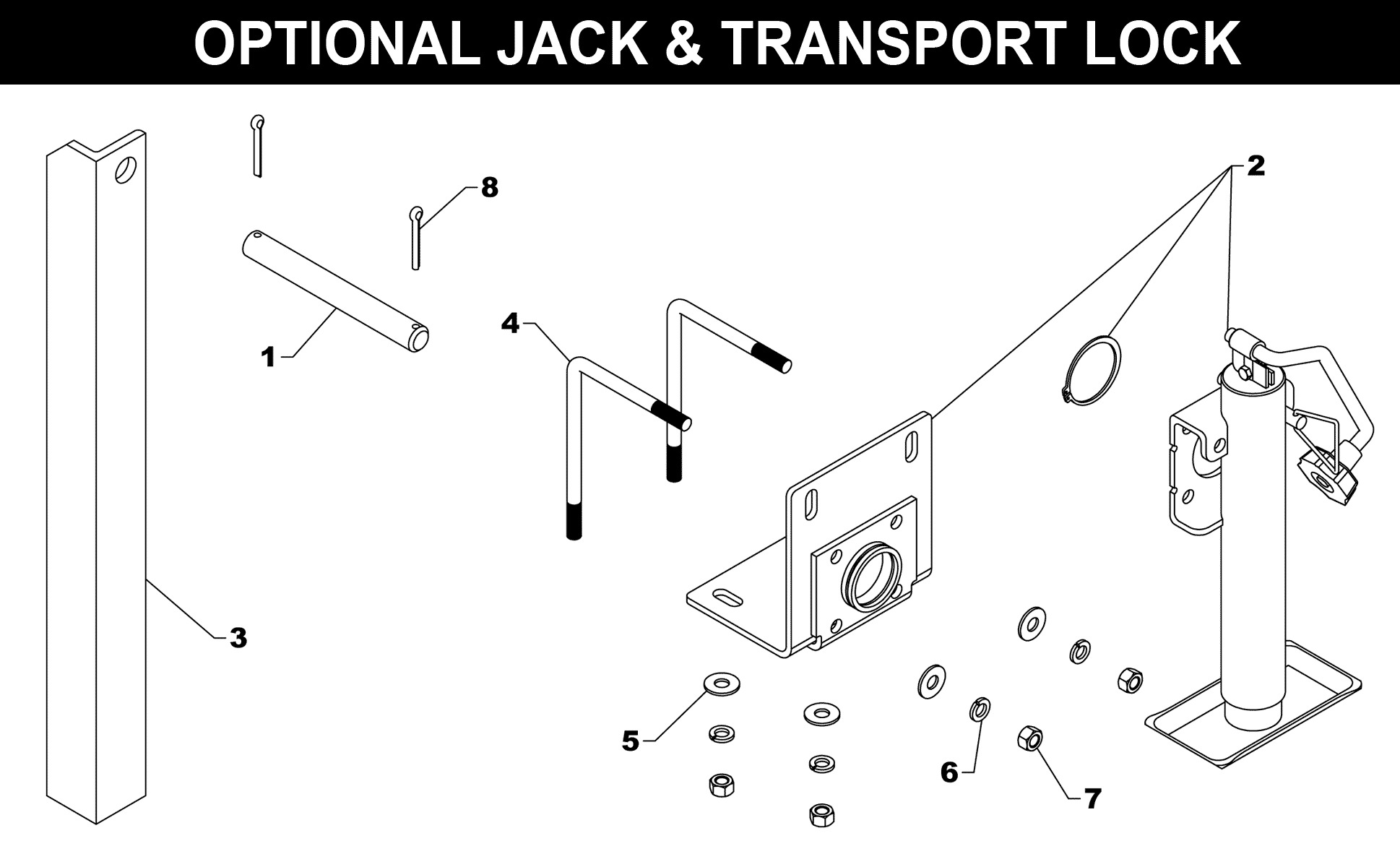 Optional Jack & Transport Lock - Landscraper