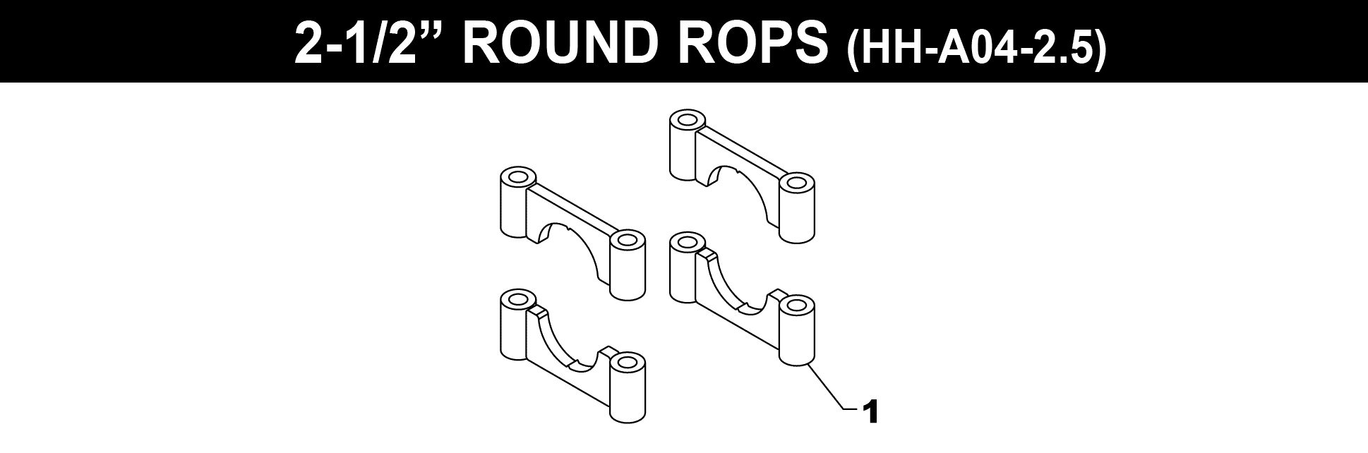2-1/2" ROUND ROPS BRACKET