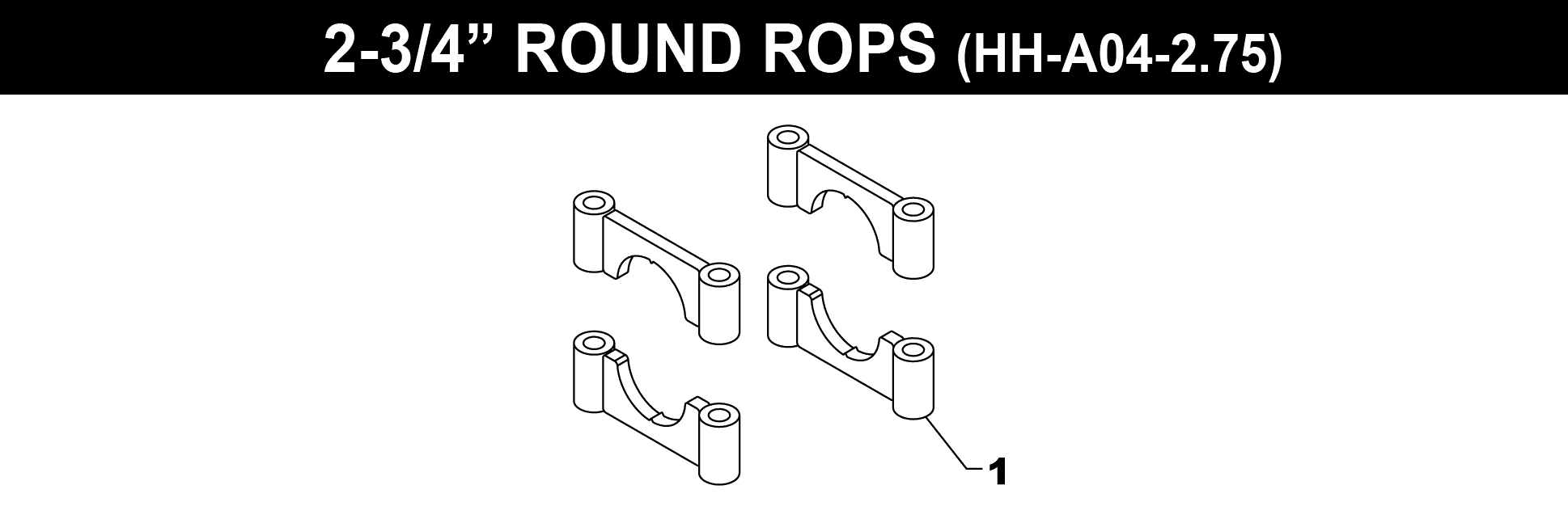 2-3/4" ROUND ROPS BRACKET