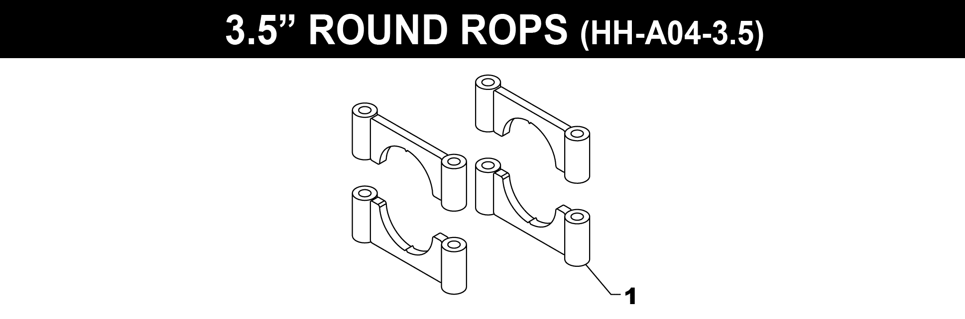 3-1/2" ROUND ROPS BRACKET