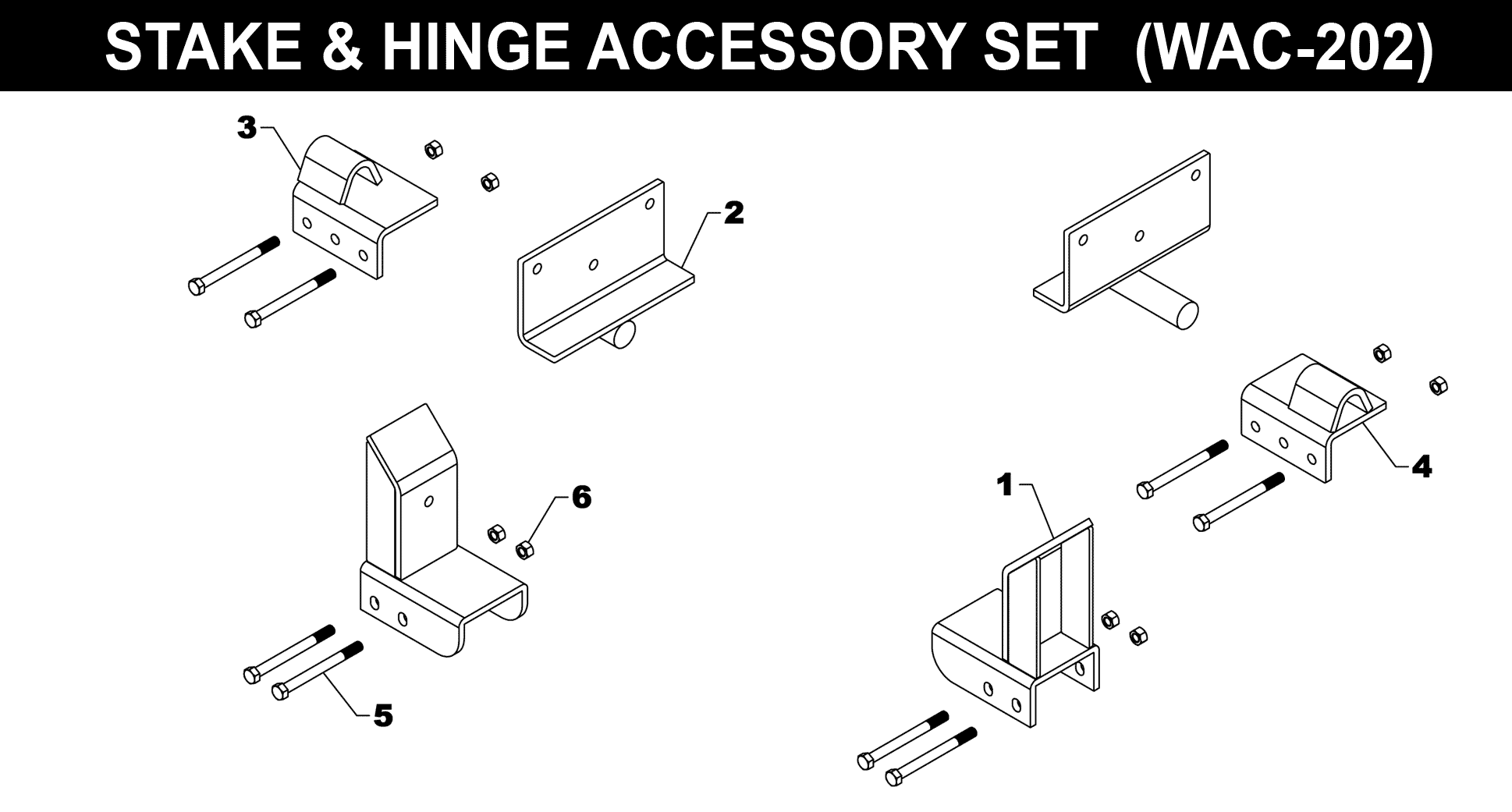 Stake & Hinge Accessory Set - WAC-202