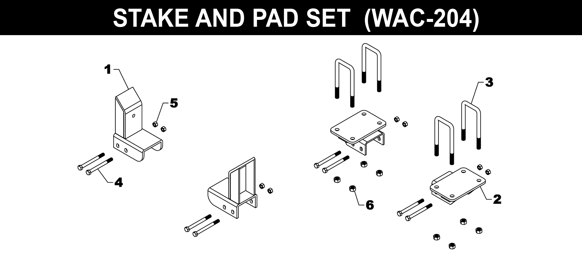 Stake & Pad Accessory Set - WAC-204