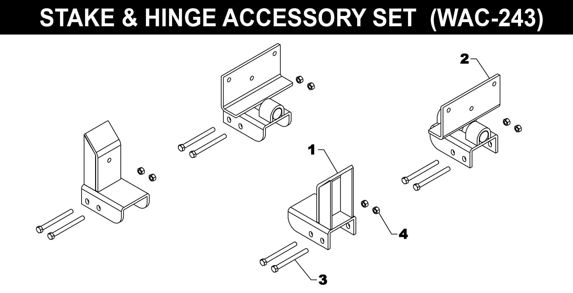 Stake & Hinge Accessory Set - WAC-243