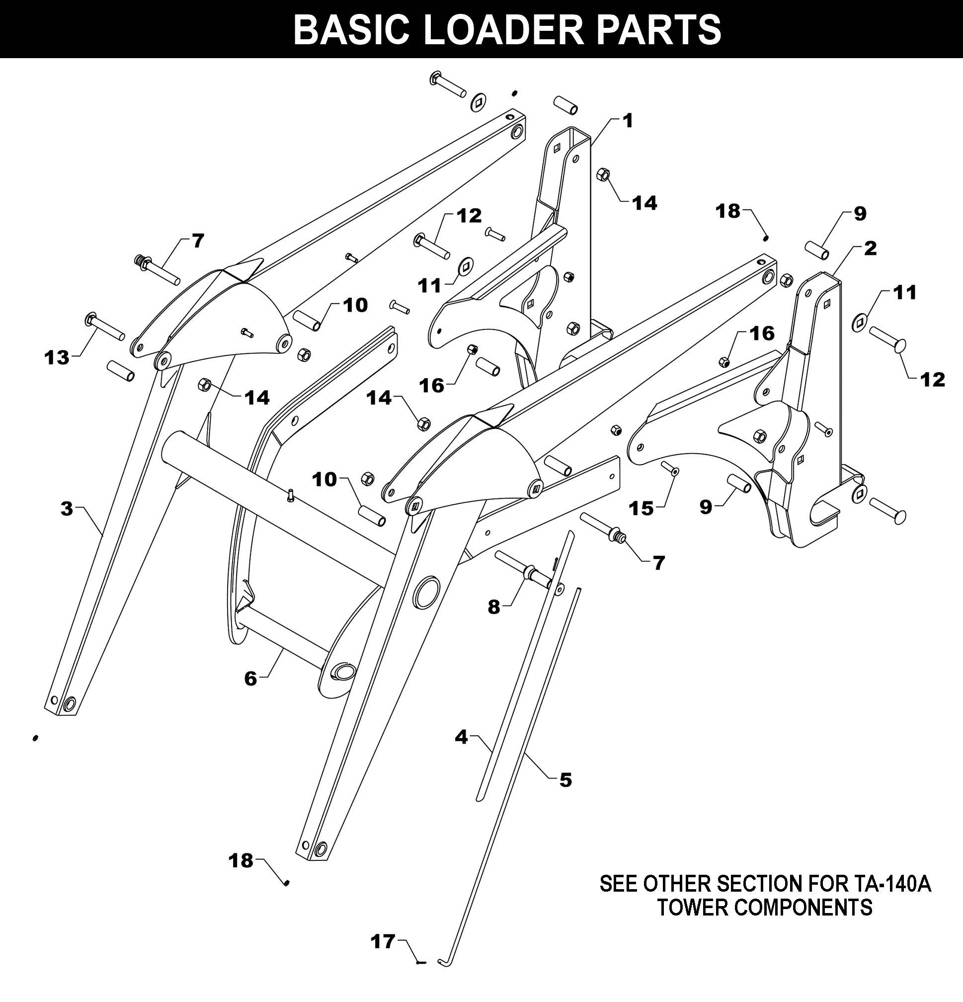 TA-140 / 140A Basic Loader Parts