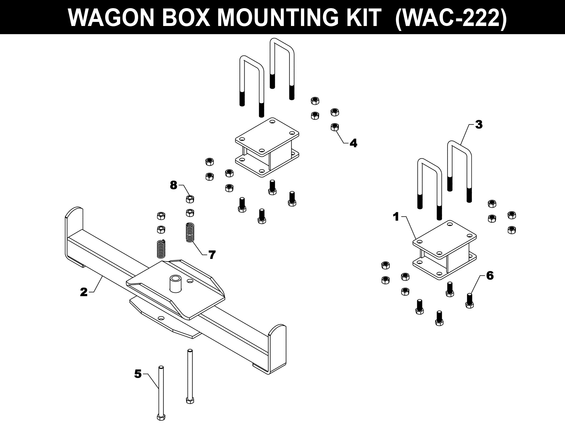 Wagon Box Mounting Kit - WAC-222