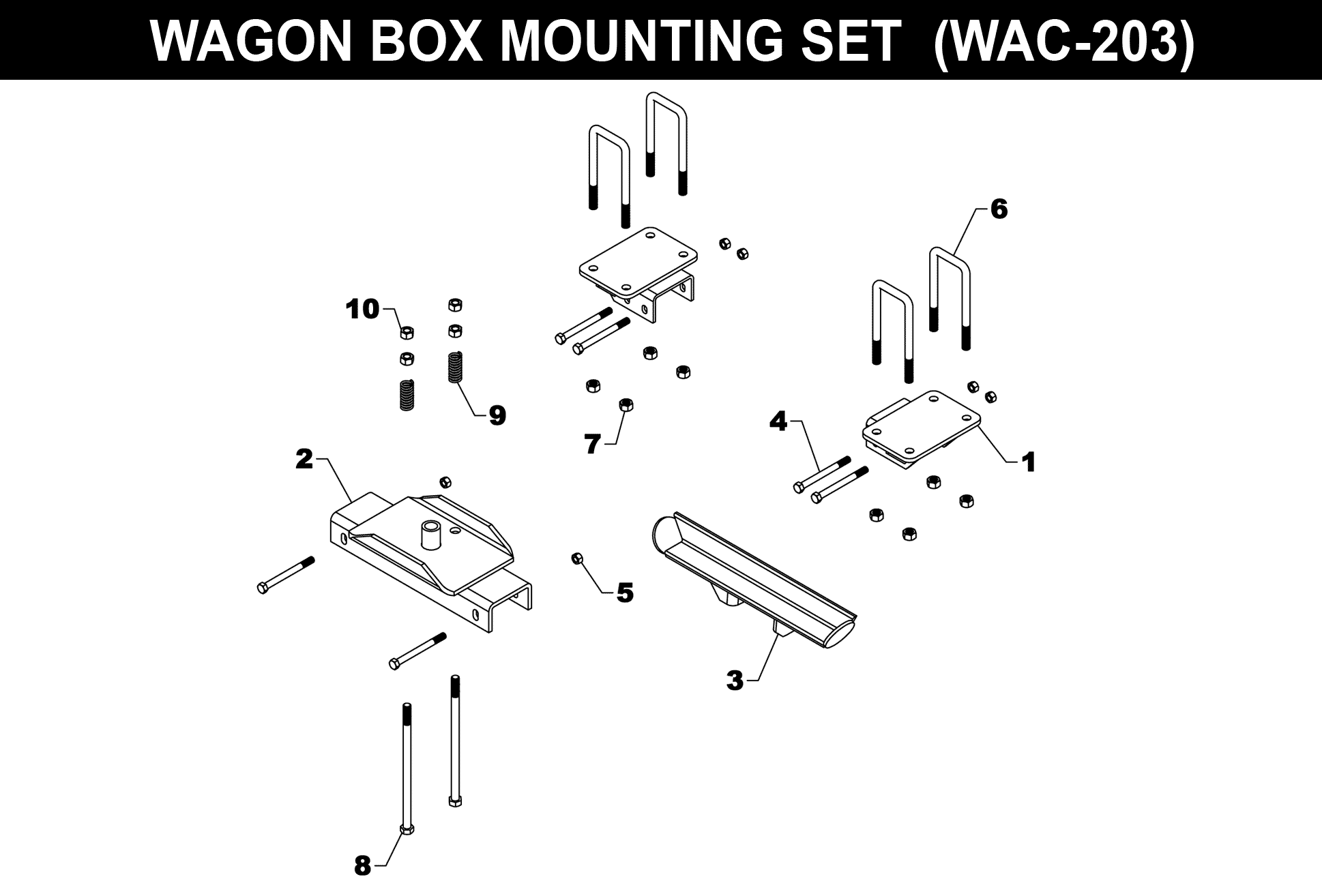 Wagon Box Mounting Set - WAC-203
