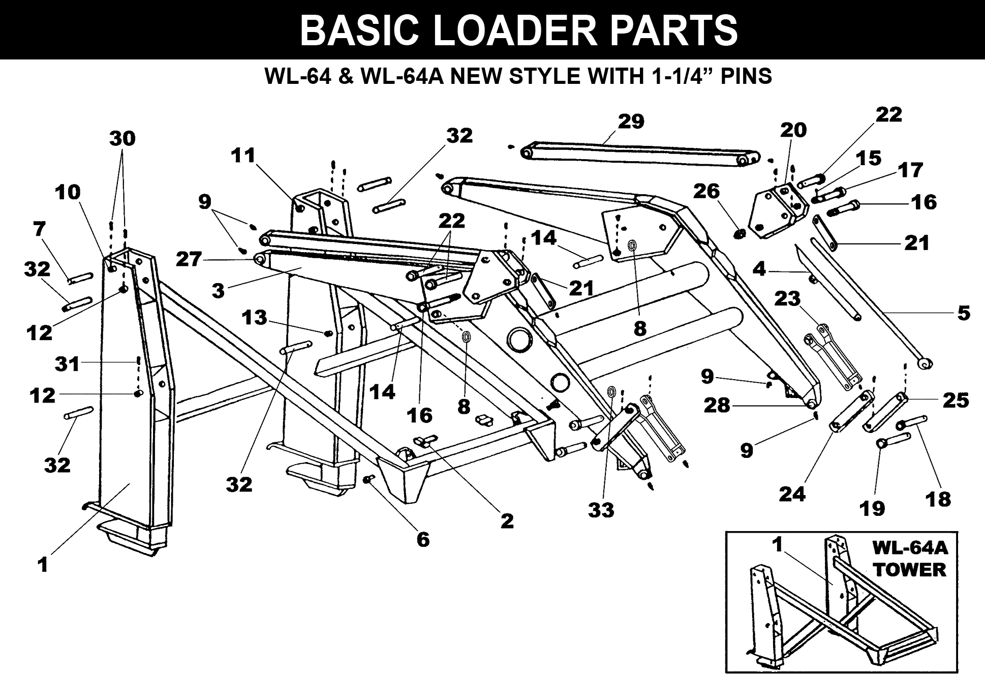 WL-64 • WL-64A • WL-64 D/G Basic Loader Parts