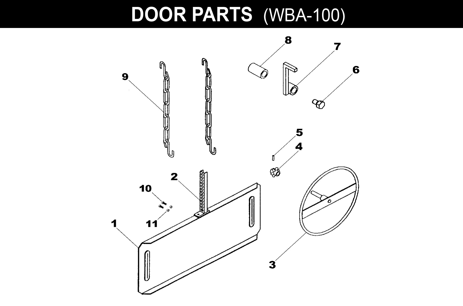 Wagon Door Parts  WBA-100